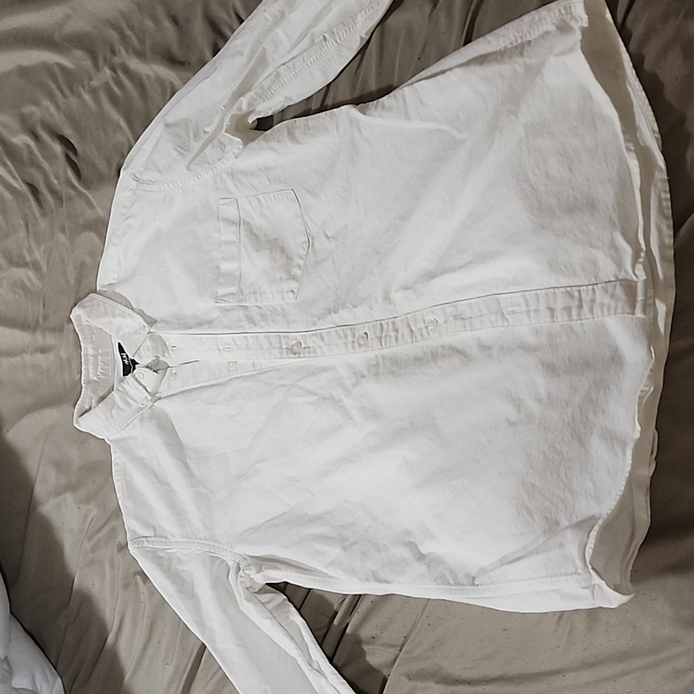 White collared button down shirt